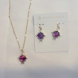 Kendra Scott Cass Gold Pendant set